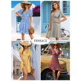 thumbnail image 6 of Womens Sundress Summer Floral Short Sleeve Wrap V Neck A-Line Midi Dress Flower 1 S, 6 of 7