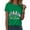 Green, variant on enayn Western Shirts Casual Tee for Women 2025 Summer T Shirt Short Sleeve Crewneck Tops Cute Graphic Christmas Graphic Tees for Women Trendy Pink,XXXL