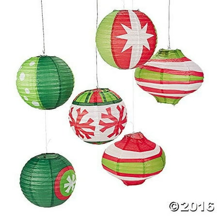 Ornament Party Lanterns (6Pc) - Party Decor - 6 Pieces