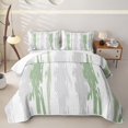 thumbnail image 2 of Erosebridal Abstract Brush Stripe Twin Quilt Set,Gray Brush Twin Coverlet Set For Girls,2pcs, 2 of 7