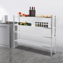 Stainless Steel Shelving, 2 Tier Adjustable Shelf Storage,Heavy Duty Shelving