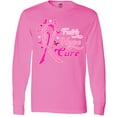 thumbnail image 3 of Inktastic Faith Hope Cure Breast Cancer Awareness Long Sleeve T-Shirt, 3 of 5