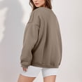 thumbnail image 3 of Womens Oversized Sweatshirt Crewneck Loose Fit Long Sleeve Pullover Fall Casual Clothes Hoodie Top Light Sweatshirts Women 2 Peaces Set Women Active Wear Coats Women College Hoodies plus Size, 3 of 3