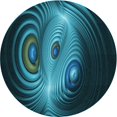 thumbnail image 1 of Ahgly Company Machine Washable Indoor Round Transitional Deep Teal Green Area Rugs, 6' Round, 1 of 7
