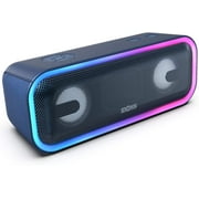 DOSS SoundBox Pro+ Wireless Bluetooth Speaker with 24W Impressive Sound, Booming Bass, Wireless Stereo Pairing, Mixed Colors Lights, IPX5 Waterproof, 15 Hrs Battery Life, 66 ft Bluetooth Range - Blue