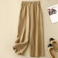 thumbnail image 3 of Trousers High Waisted Nine - Point Loose Inset Hot Pants - Women's Casual Pants, Polyester Blend, Spring - Autumn Wear, Sizes, 3 of 3