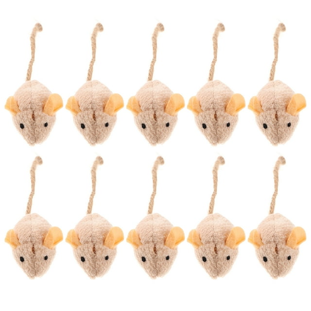 10 Pcs Jouets Souris pour Chats Jouets en Forme de Souris Jouets Amusants pour Chats Jouets Interactifs pour Chats d'Intérieur