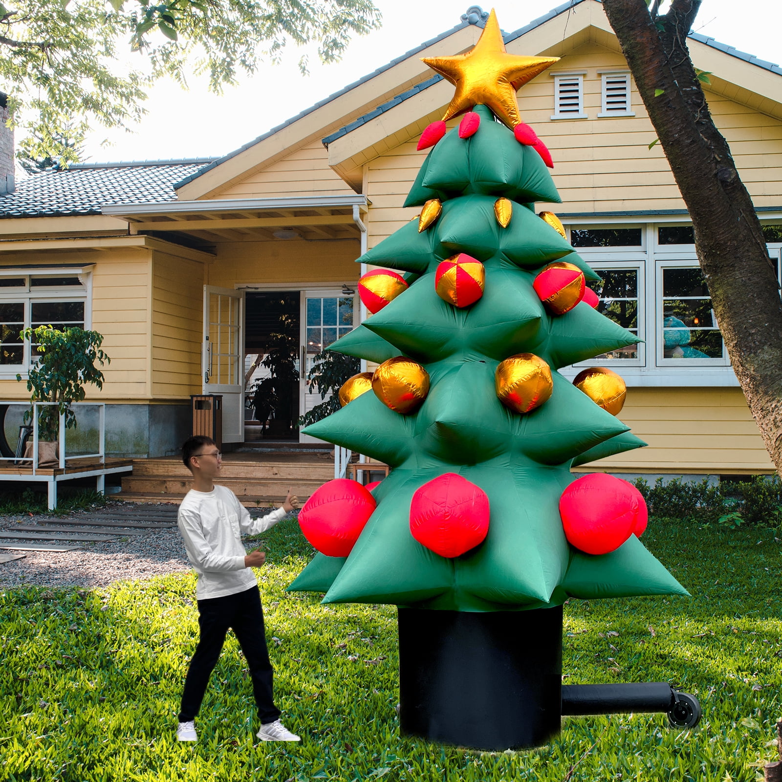 Inflatable Green Christmas Tree OZIS 13Ft Tall Lighted with Multicolor