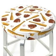 thumbnail image 3 of Xecao's Baseball Sport Print Stool Covers offer stylish, washable protection for PU round bar stools, perfect for home or commercial use., 3 of 7