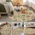 thumbnail image 5 of Rustic Vegetable Garden Round Area Rug 3.3Ft Washable Circle Rugs for Dining Room Table, Vintage Farmhouse Plants Beige Non-Slip Carpet Floor Mats Indoor Outdoor Carpet Runner Aesthetic Home Decor, 5 of 8