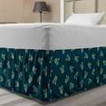 thumbnail image 1 of Nautical Bed Skirt, Ships Sailing in the Sea Cartoon Travelling Ocean Adventure Yacht Marine, Elastic Bedskirt Dust Ruffle Wrap Around for Bedding Decor, 4 Sizes, Dark Teal Multicolor, by Ambesonne, 1 of 2