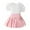 Pink, variant on Coerni Toddler Baby Girl Skirts Outfit Spring Summer Kids Clothes Sleeveless Knit Vest Top Pleated A Line Skirt Set