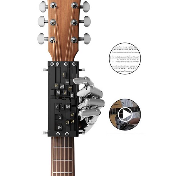 Guitar Chord Presser Essential Learning Tool For Guitar Beginners Starters Guitar Chord Helper One Key Chord Tuner 18 Buttons