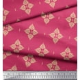 thumbnail image 3 of Soimoi Polyester Crepe Fabric Floral Block Print Sewing Fabric Yard 42 Inch Wide, 3 of 5