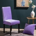 thumbnail image 4 of Cheers US Chair Covers for Dining Room - Stretch Chair Slipcovers Stretch Velvet Dining Chair Covers, Removable Washable Large Soft Dining Chair Slipcovers for Kitchen Home Restaurant, 4 of 7