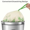 thumbnail image 2 of 4 Gallon Trash Bags, Small Garbage Bags with Drawstring and Printed Design, Tear-Free, Leakproof & Durable Small Trash Bags for Bathroom, Office, 50 Count, 2 of 7