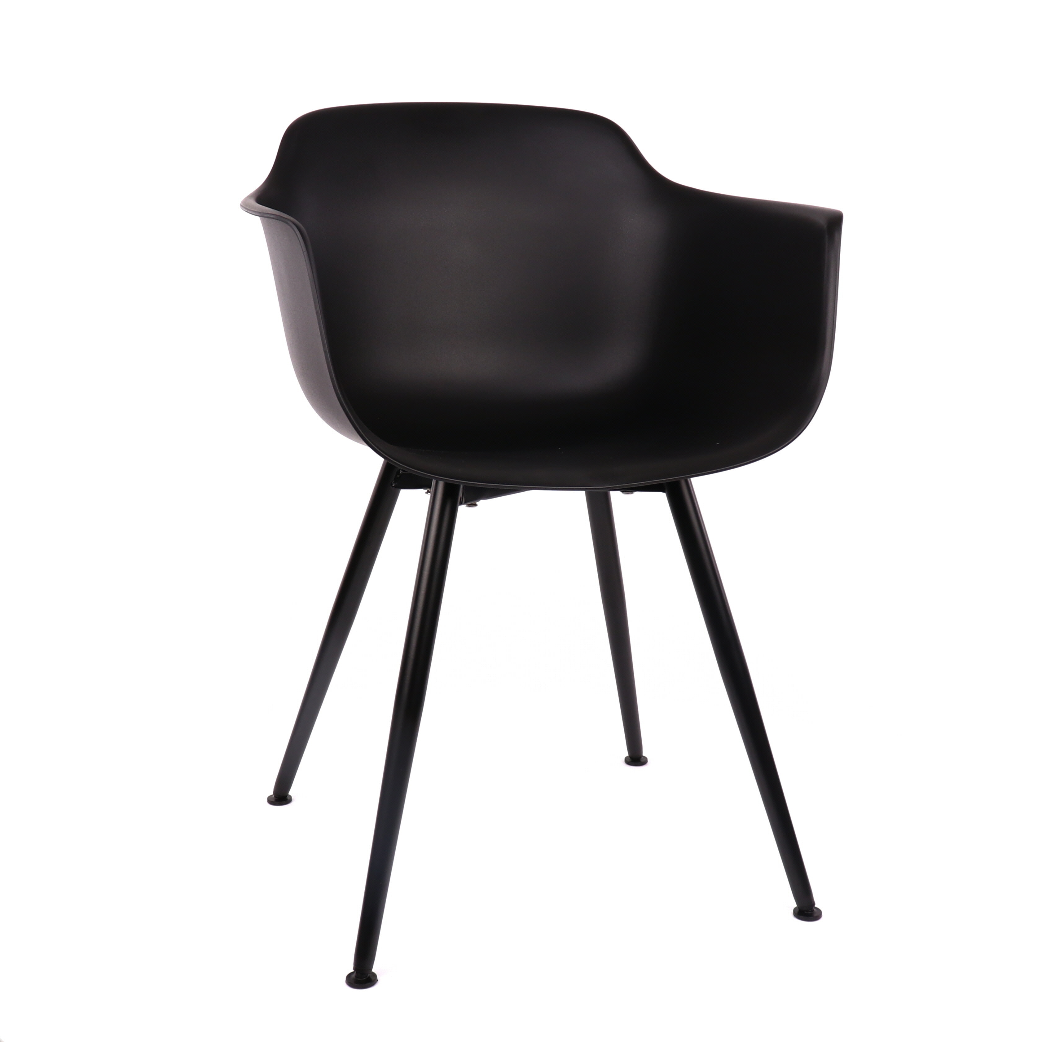 Design Lab MN LS9343BLKBLK Grazia Black Dining Arm Chair Set of 4