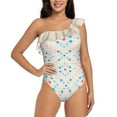 thumbnail image 5 of Triple Word Score Sexy One Shoulder One Piece Swimsuit New Mesh Patchwork Swimwear Monokini Scrabble Board Game Games Gaming, 5 of 5