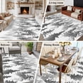 thumbnail image 5 of Black Grey Forest Area Rug 6x9 FT, Non Slip Living Room Throw Carpet, Contemporary Silhouette Abstract Art Washable Soft Large Floor Carpet Non-Shedding Rug for Bedroom Dining Room Play Room, 5 of 9