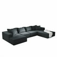 thumbnail image 3 of Modern Upholstered Sectional Sofa Couch Set,Modular 132" L Shaped Sectional Living Room Sofa Set With 6 Pillows,Free Combination Sofa Couch for Living Room,Bedroom, 3 of 5