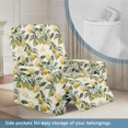 thumbnail image 3 of FOR U DESIGNS Lemon Floral Pattern Recliner Chair Covers Stretch Lazy Boy Recliner Covers Protector with Armrest, Reusable Reclining Slipcovers with Storage Pockets, 3 of 8