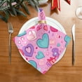 thumbnail image 2 of GZHJMY Valentine's Day Heart Cloth Napkins 4 Pack - 20x20In Soft Washable Dinner Napkin Home Decor Napkin for Dinners Weddings Cocktail Kitchen Decorative Washcloths, 2 of 7