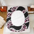 thumbnail image 6 of Homewish Modern Leopard Print Twin Sheet Sets for Female, Fashion Lines Stripes Twin Fitted Sheet, Black Pink Abstract Ombre Flat Sheet, Luxury Bedroom Decor, 3 Pieces, 6 of 8