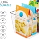 thumbnail image 3 of Contenedores organizadores de despensa de plástico transparente, 6 piezas de contenedores de almacenamiento de alimentos con asa para refrigerador, refrigerador, gabinete, cocina, encimeras, alacena,, 3 of 7