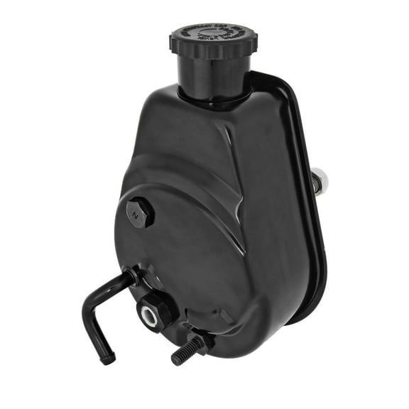 JEGS 60701 Saginaw-Style Power Steering Pump 1966-1976 GM Powdercoated Black