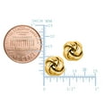 thumbnail image 2 of 14k Gold Shiny Square Tube Love Knot Stud Earrings, 10mm, 2 of 4