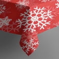 thumbnail image 3 of Merry Christmas Table Cover Waterproof Spillproof Tablecolths Table Covers Snowman Snowflake Silver Table Cloths for Christmas Birthday Wedding Graduation Rectangle,60x84inches, 3 of 5