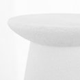 thumbnail image 3 of Hollie 18" Minimalist Modern Drum Accent Table Pedestal, White Frosted, 3 of 7
