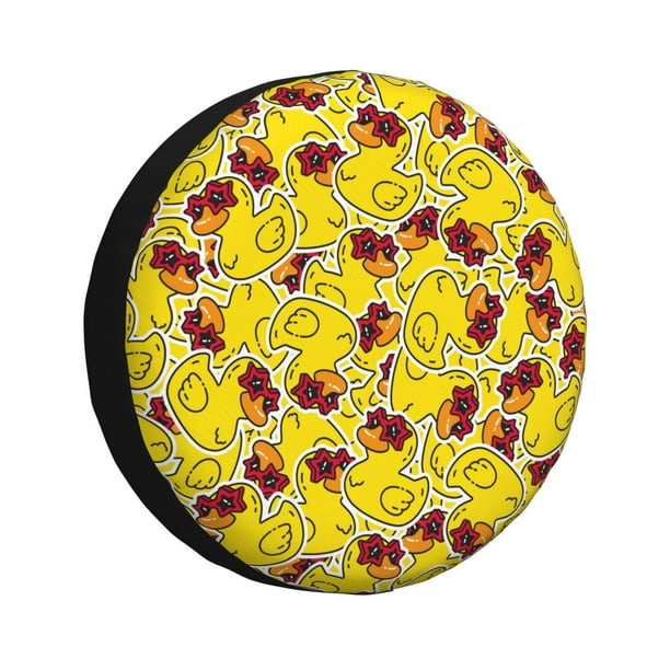 Balery Duck with Star Sunglasses Cubiertas para Neumáticos - Protector Resistente para Neumáticos de Camioneta, SUV, Remolque, Camper y RV-15 inch