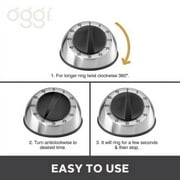 OGGI Countdown 60-Minute Kitchen Timer- Stainless Steel Countdown Timer, Cooking Timer, Ideal Time Management, Stainless Steel Kitchen Accessories, Great Addition to Kitchen Gadgets