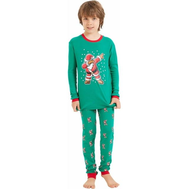 Pyjamas de Noël pour Garçons et Filles Ensemble de Vêtements de Noël 100 % Coton