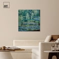 thumbnail image 3 of Monet-Water Lilies And Japanese Bridge Blue Monet Art Prints Canvas Wall Art by Art Remedy, Silver Floater Frame, 40"x40", 3 of 7