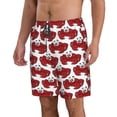 thumbnail image 2 of Kdxio Cute Red Crab Pattern Mens Casual Shorts - Drawstring Summer Beach Sports Shorts for Men, 2 of 9