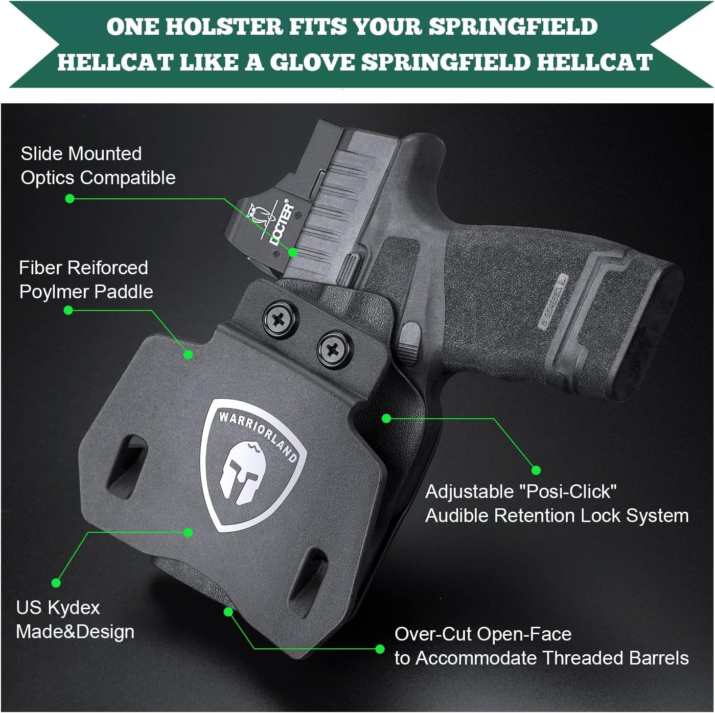 Holster For Springfield Armory Hellcat&Hellcat Pro w/OSP/RDP/Red Dot/Optic