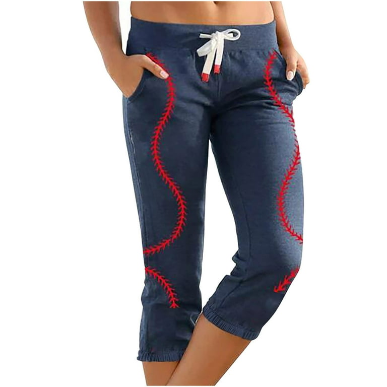 Capri workout pants with clearance drawstring