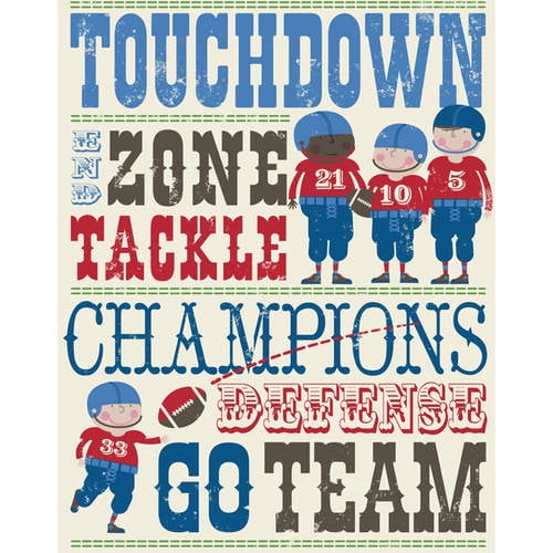 Oopsy Daisy - Canvas Wall Art Play All Day - Football 18x24 By Edward Miller