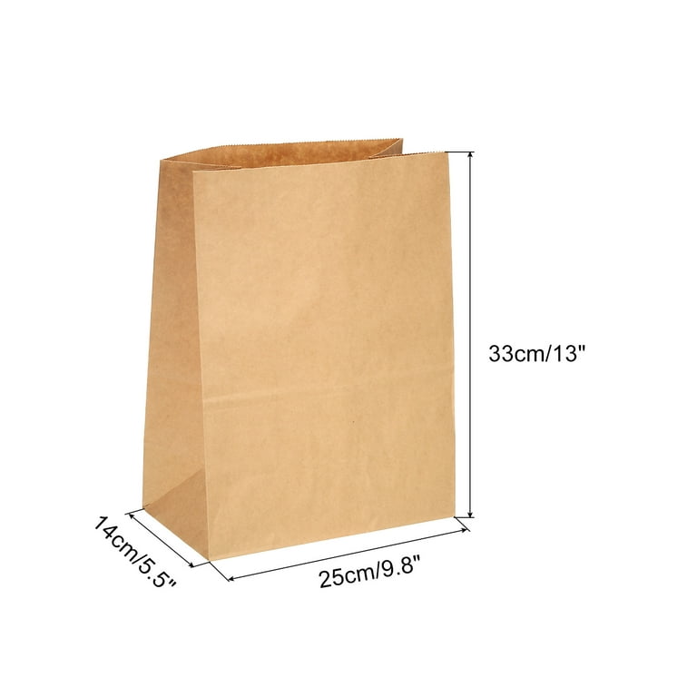 10LB Large White Paper Kraft Bags, Bakery Bags, Grocery Bag, Craft
