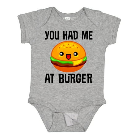 

Inktastic You Had Me at Burger Boys or Girls Baby Bodysuit
