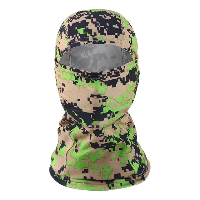 Evd-x Balaclava Premium Pasamontañas Bandana Militar Táctico Color Café/verde Limón Diseño De La Tela Liso Talla Unitalla Adulto