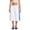 White #004, variant on Women’s Side Stripe Elastic Waist Long Bermuda Sweat Shorts Loose Wide Leg Mid‑Calf Cropped Capri Shorts Casual Streetwear L