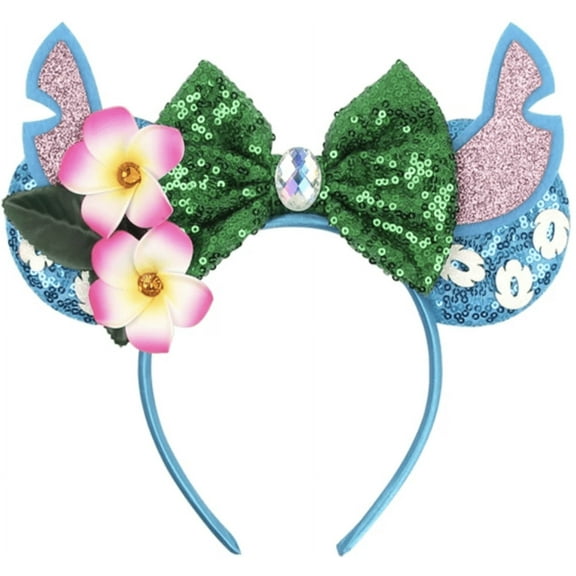 Gifts by RD Lilo and Stitch Inspired Costume Accessory Set with Blue Mickey Ears