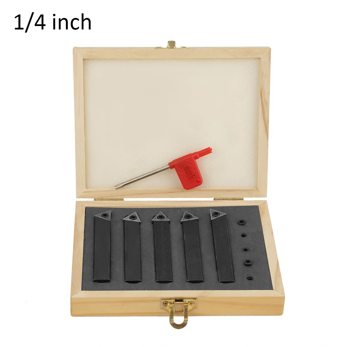 1/4 Inch Mini Indexable Carbide Lathe Turning Tool Holder Lathe Bit Set