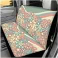 thumbnail image 3 of KUIFORTI Boho Flower Automobile Seat Covers Full Set 14 Pack with Car Steering Wheel Accessories Auto Center Console Pad Seat Belt Pads Car Headrest Covers for Most Cars, 3 of 7