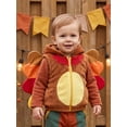 thumbnail image 6 of RUINIXCW Toddler Baby Girl Boy Thanksgiving Turkey Costume Kids Fall Winter Warm Fleece Vest Jacket Little Girl Boy Sleeveless Hooded Zip Up Jacket Coat, 6 of 10