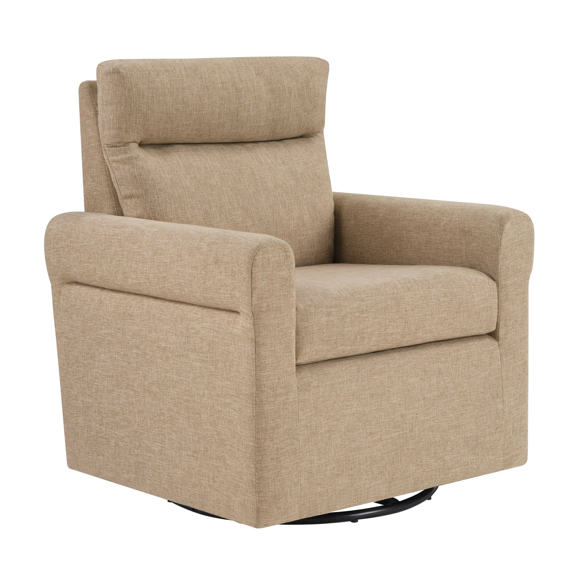 Convenience Concepts Take a Seat Olivia Swivel Accent Armchair, Tan Fabric