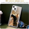 thumbnail image 3 of Designer for iPhone 13 Mini Mirror Case for Women with Bling Rhinestone, Stick on Mirror for Phone Case,Luxury Shiny Crystal Protective Cover for Outdoor Makeup for Girl(Glitter Diamond), 3 of 7
